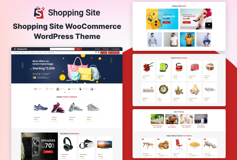 Modern Shopping Site WordPress Theme for Retail, Fashion & Digital Products