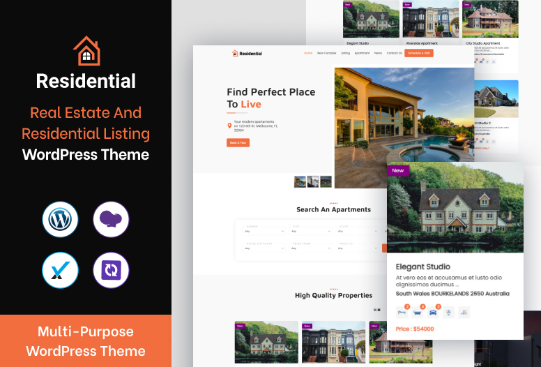 Residential – Professional Real Estate WordPress Theme for Agencies & Realtors