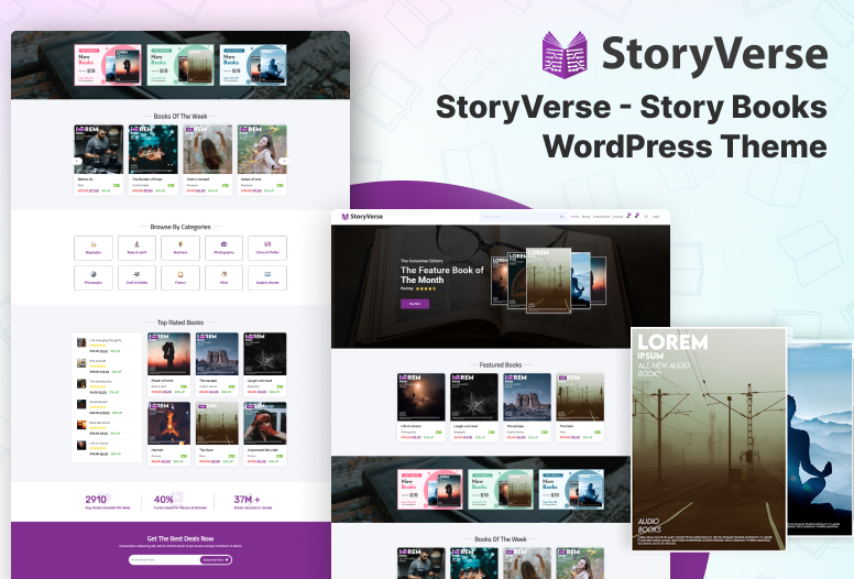 StoryVerse - The Premium Book WordPress Theme for Authors & Publishers
