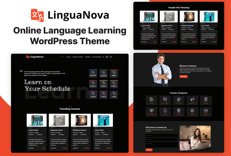 LinguaNova: The Ultimate Language Learning & LMS WordPress Theme for Educators