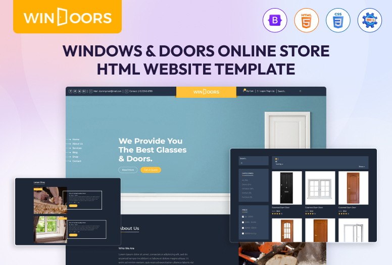 Windows & Doors Online Store HTML Website Template