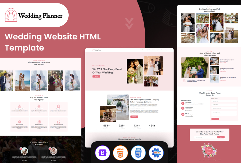 Wedding Website HTML Template