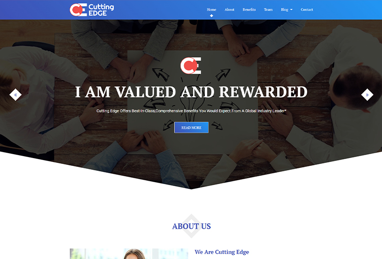 Cutting Edge Business HTML Website Template