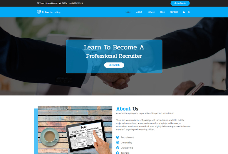 Recruitment Agency WordPress Theme