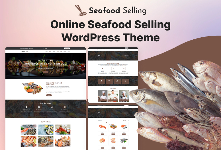 Online Seafood Selling WordPress Theme